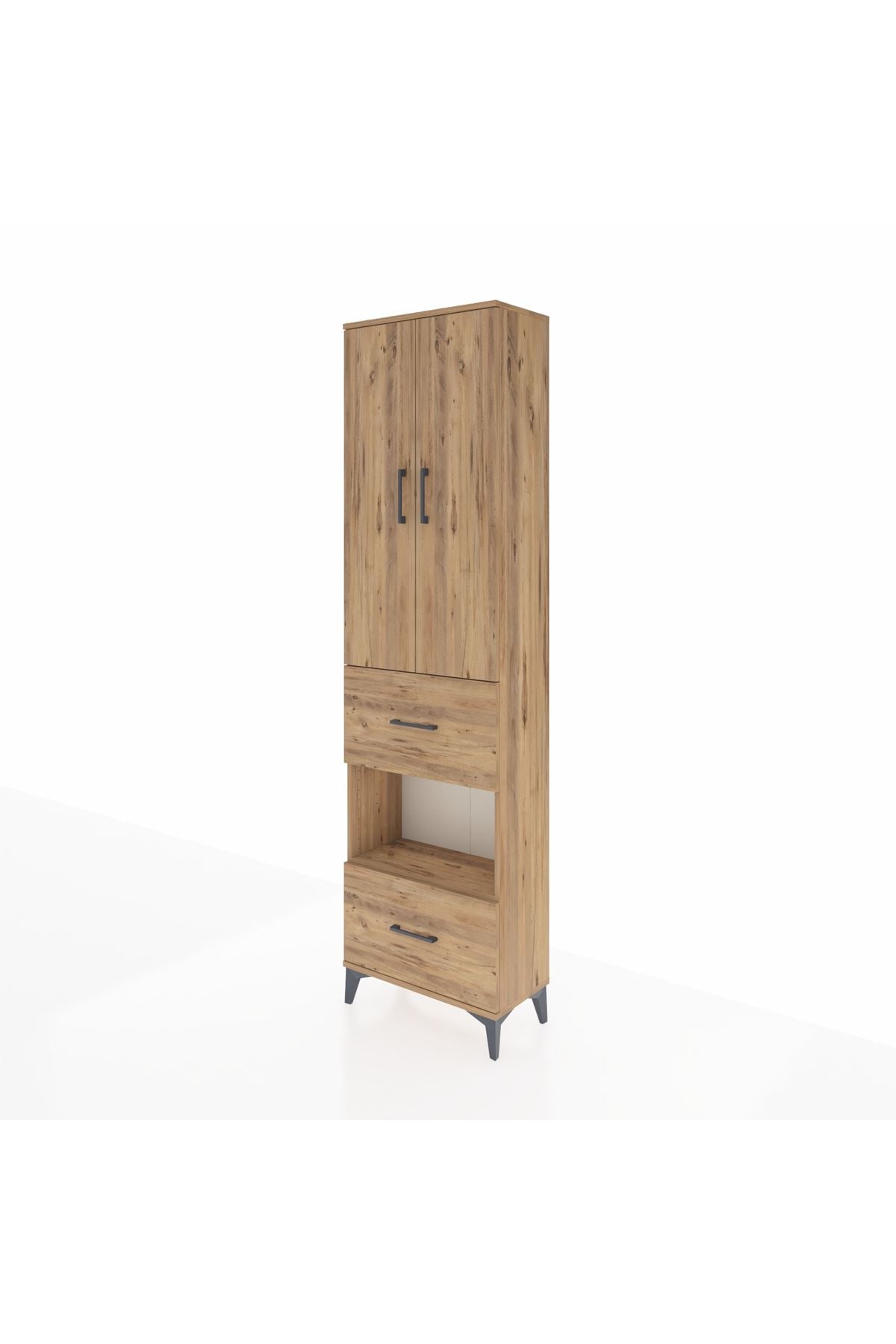 Arges Dolap 3 Raflı 2 Çekmeceli Tek Askılı 60x30x221 - S29M145V9A