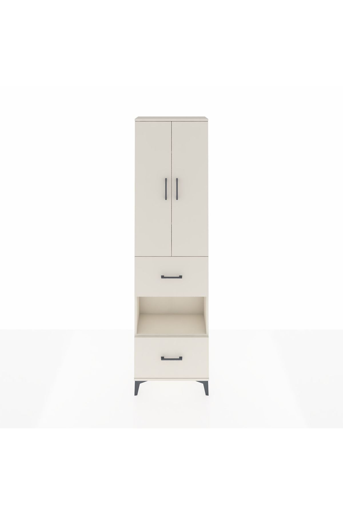 Arges Dolap 4 Raflı 2 Çekmeceli 2 Kapaklı 60x30x221 - S29M146V1A