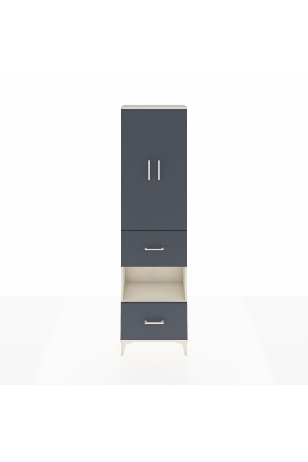 Arges Dolap 4 Raflı 2 Çekmeceli 2 Kapaklı 60x30x221 - S29M146V2A