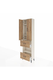 Arges Dolap 4 Raflı 2 Çekmeceli 2 Kapaklı 60x30x221 - S29M146V3A