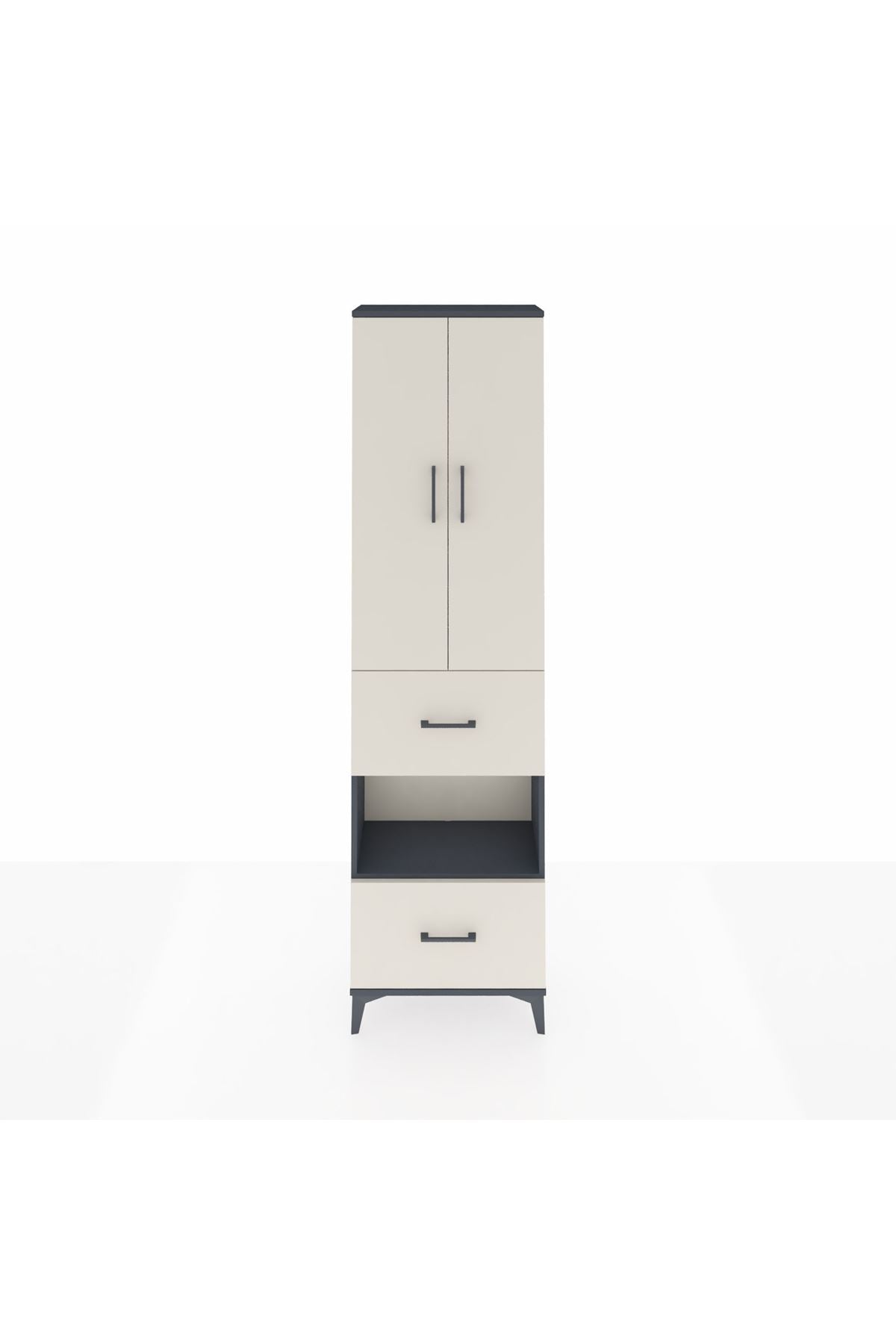 Arges Dolap 4 Raflı 2 Çekmeceli 2 Kapaklı 60x30x221 - S29M146V4A
