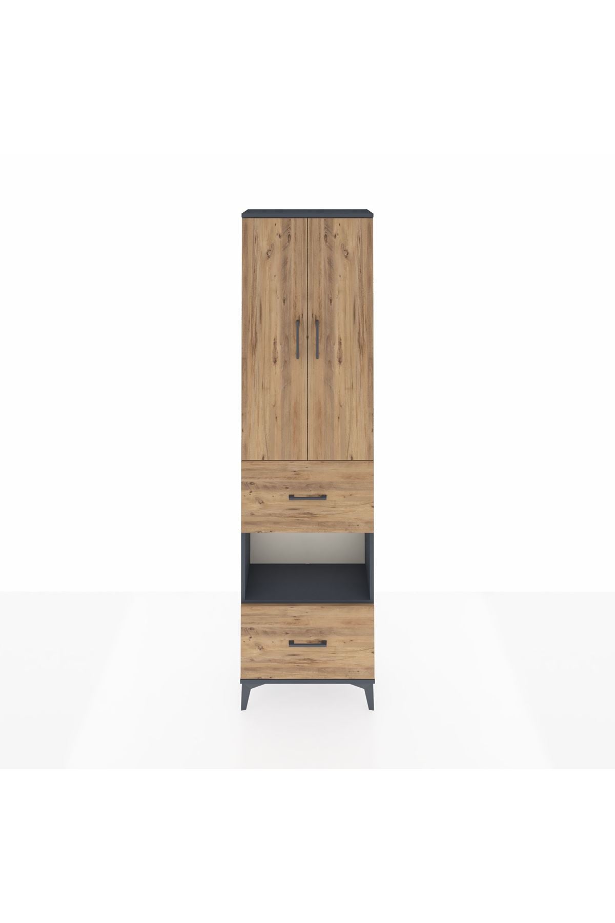 Arges Dolap 4 Raflı 2 Çekmeceli 2 Kapaklı 60x30x221 - S29M146V6A