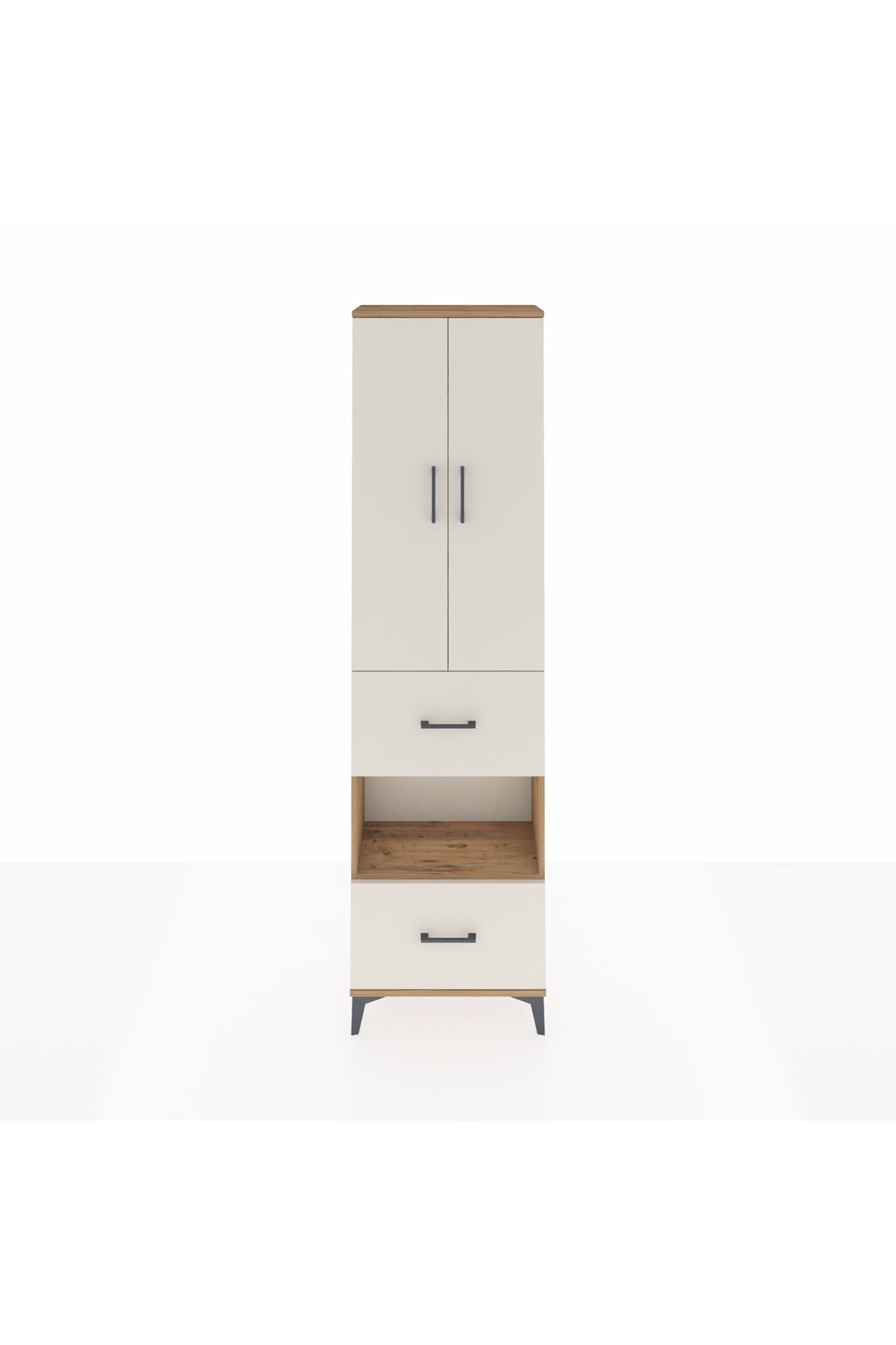 Arges Dolap 4 Raflı 2 Çekmeceli 2 Kapaklı 60x30x221 - S29M146V7A
