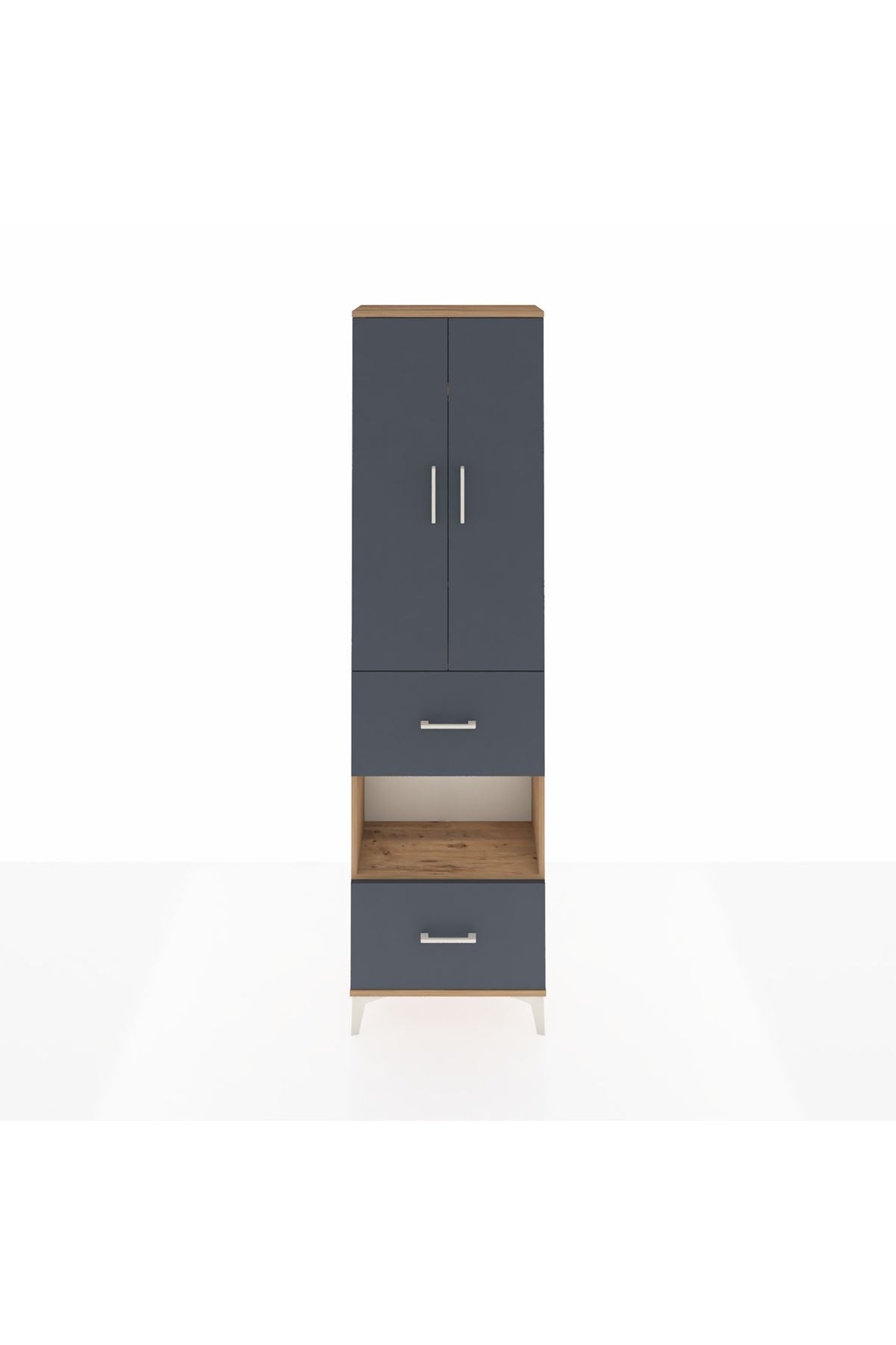 Arges Dolap 4 Raflı 2 Çekmeceli 2 Kapaklı 60x30x221 - S29M146V8A