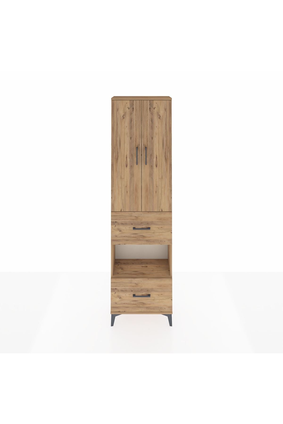 Arges Dolap 4 Raflı 2 Çekmeceli 2 Kapaklı 60x30x221 - S29M146V9A