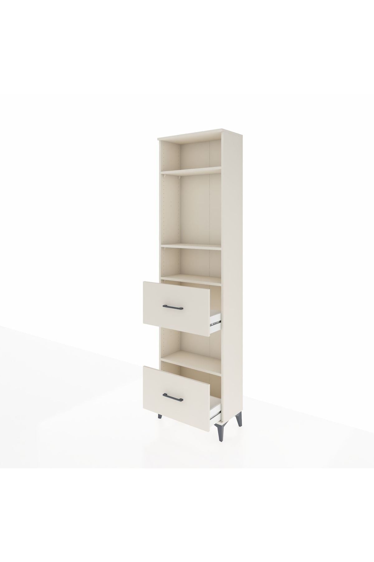 Arges Dolap 4 Raflı 2 Çekmeceli 60x30x221 - S29M147V1A