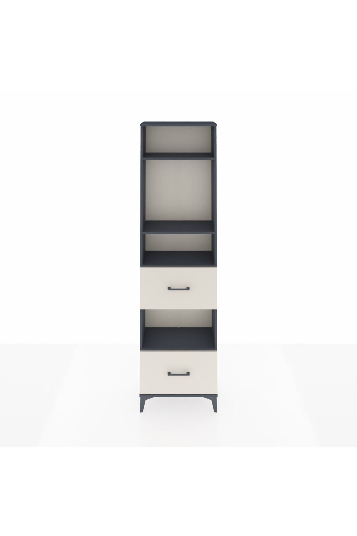 Arges Dolap 4 Raflı 2 Çekmeceli 60x30x221 - S29M147V4A