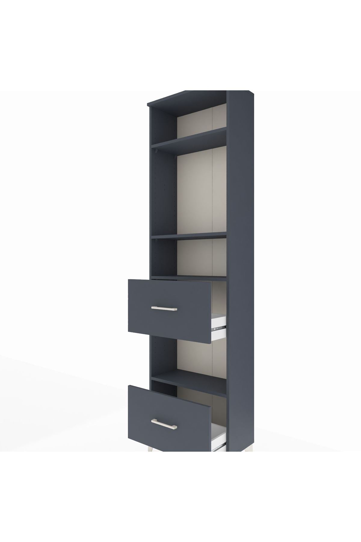 Arges Dolap 4 Raflı 2 Çekmeceli 60x30x221 - S29M147V5A