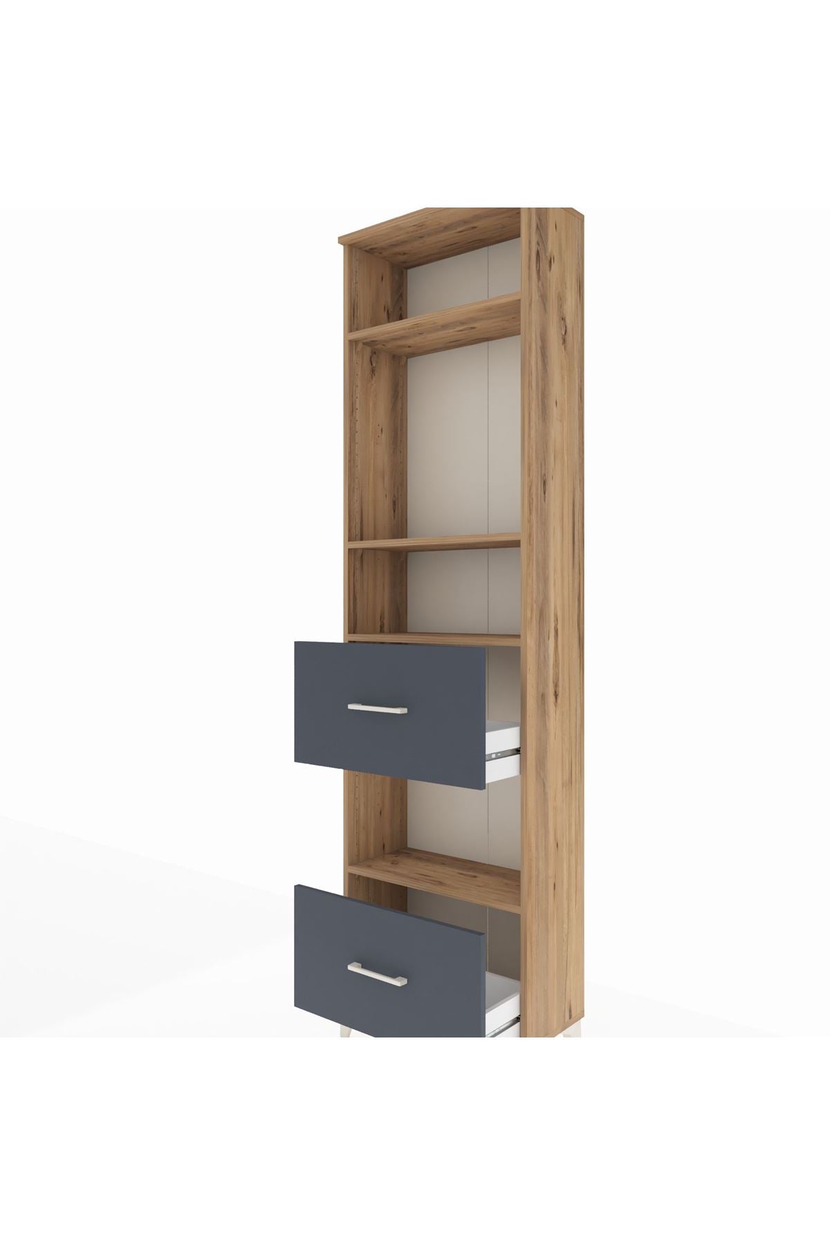 Arges Dolap 4 Raflı 2 Çekmeceli 60x30x221 - S29M147V8A