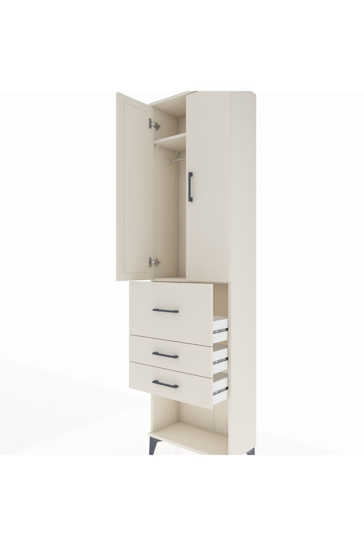 Arges Dolap 2 Raflı 3 Çekmeceli 2 Kapaklı 60x30x221 - S29M148V1A