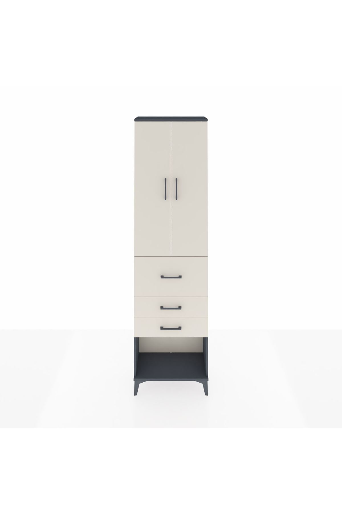 Arges Dolap 2 Raflı 3 Çekmeceli 2 Kapaklı 60x30x221 - S29M148V4A