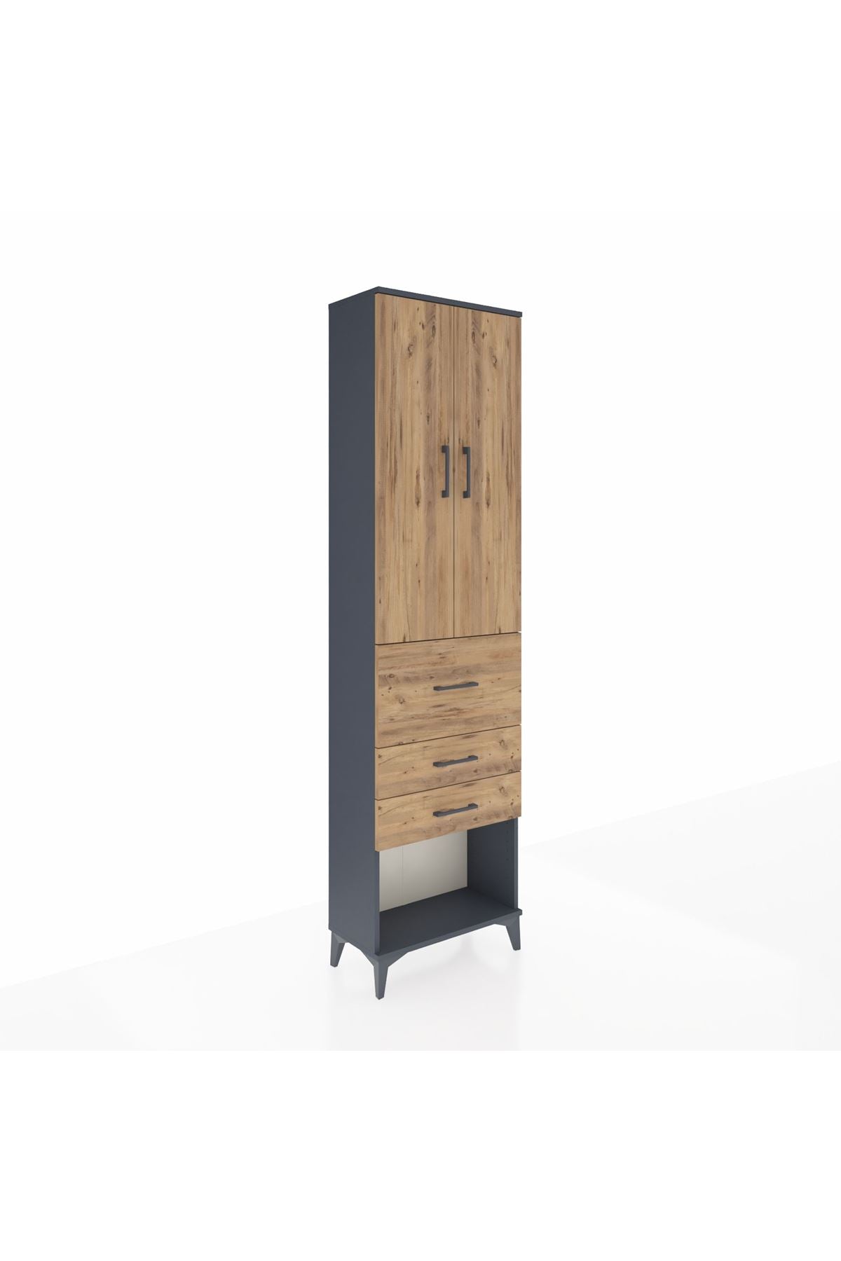 Arges Dolap 2 Raflı 3 Çekmeceli 2 Kapaklı 60x30x221 - S29M148V6A