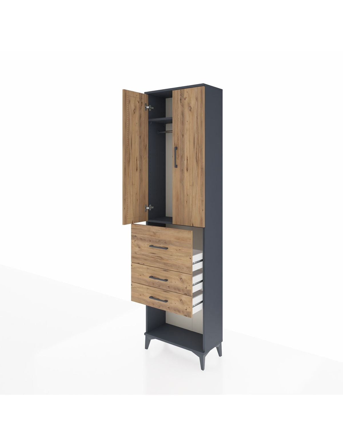 Arges Dolap 2 Raflı 3 Çekmeceli 2 Kapaklı 60x30x221 - S29M148V6A
