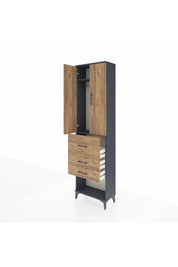Arges Dolap 2 Raflı 3 Çekmeceli 2 Kapaklı 60x30x221 - S29M148V6A