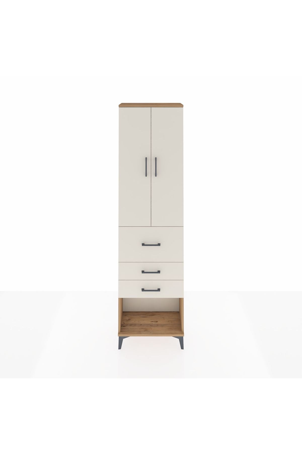 Arges Dolap 2 Raflı 3 Çekmeceli 2 Kapaklı 60x30x221 - S29M148V7A