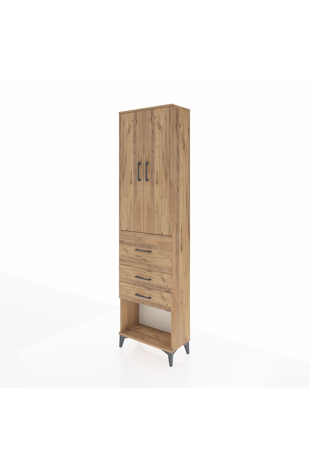 Arges Dolap 2 Raflı 3 Çekmeceli 2 Kapaklı 60x30x221 - S29M148V9A
