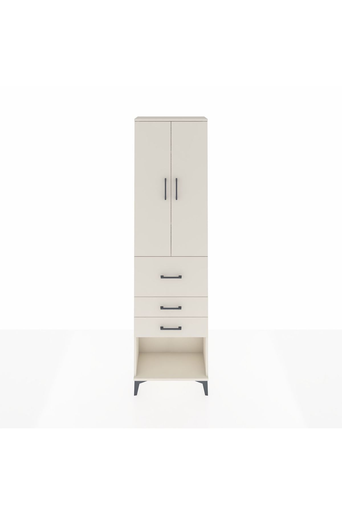 Arges Dolap 3 Raflı 3 Çekmeceli 2 Kapaklı 60x30x221 - S29M149V1A