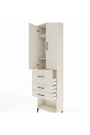 Arges Dolap 3 Raflı 3 Çekmeceli 2 Kapaklı 60x30x221 - S29M149V1A