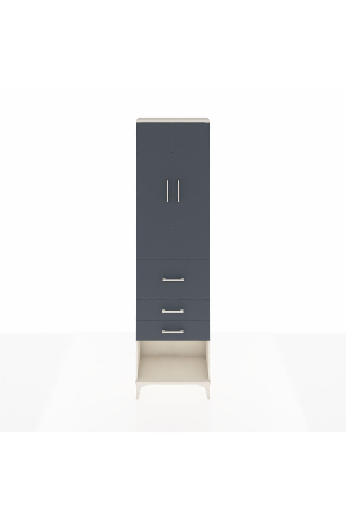 Arges Dolap 3 Raflı 3 Çekmeceli 2 Kapaklı 60x30x221 - S29M149V2A