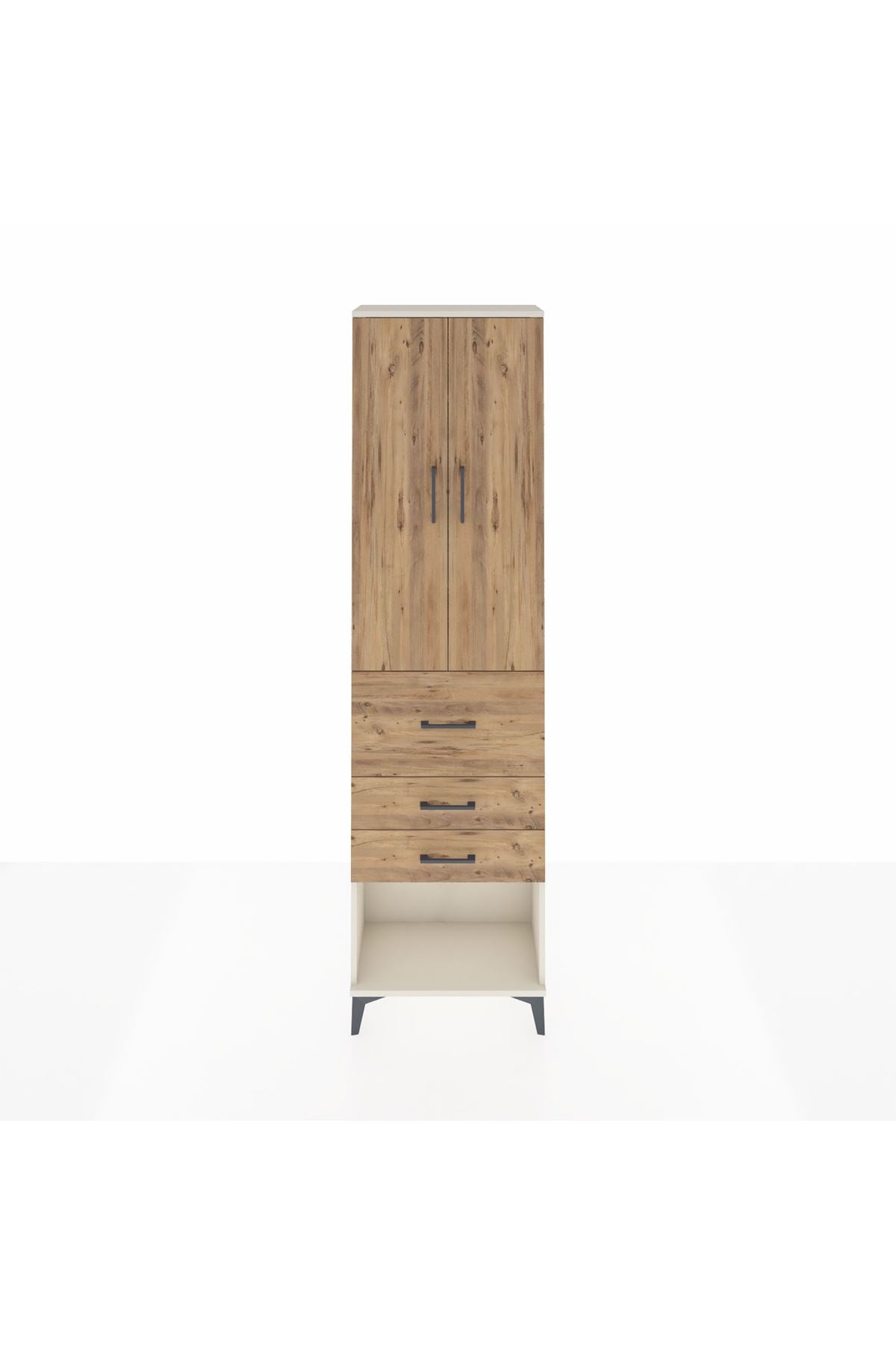 Arges Dolap 3 Raflı 3 Çekmeceli 2 Kapaklı 60x30x221 - S29M149V3A