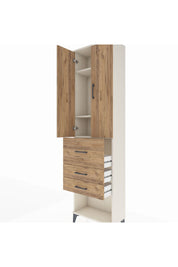 Arges Dolap 3 Raflı 3 Çekmeceli 2 Kapaklı 60x30x221 - S29M149V3A