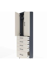 Arges Dolap 2 Raflı 5 Çekmeceli Tek Askılı 60x30x221 - S29M112V4A