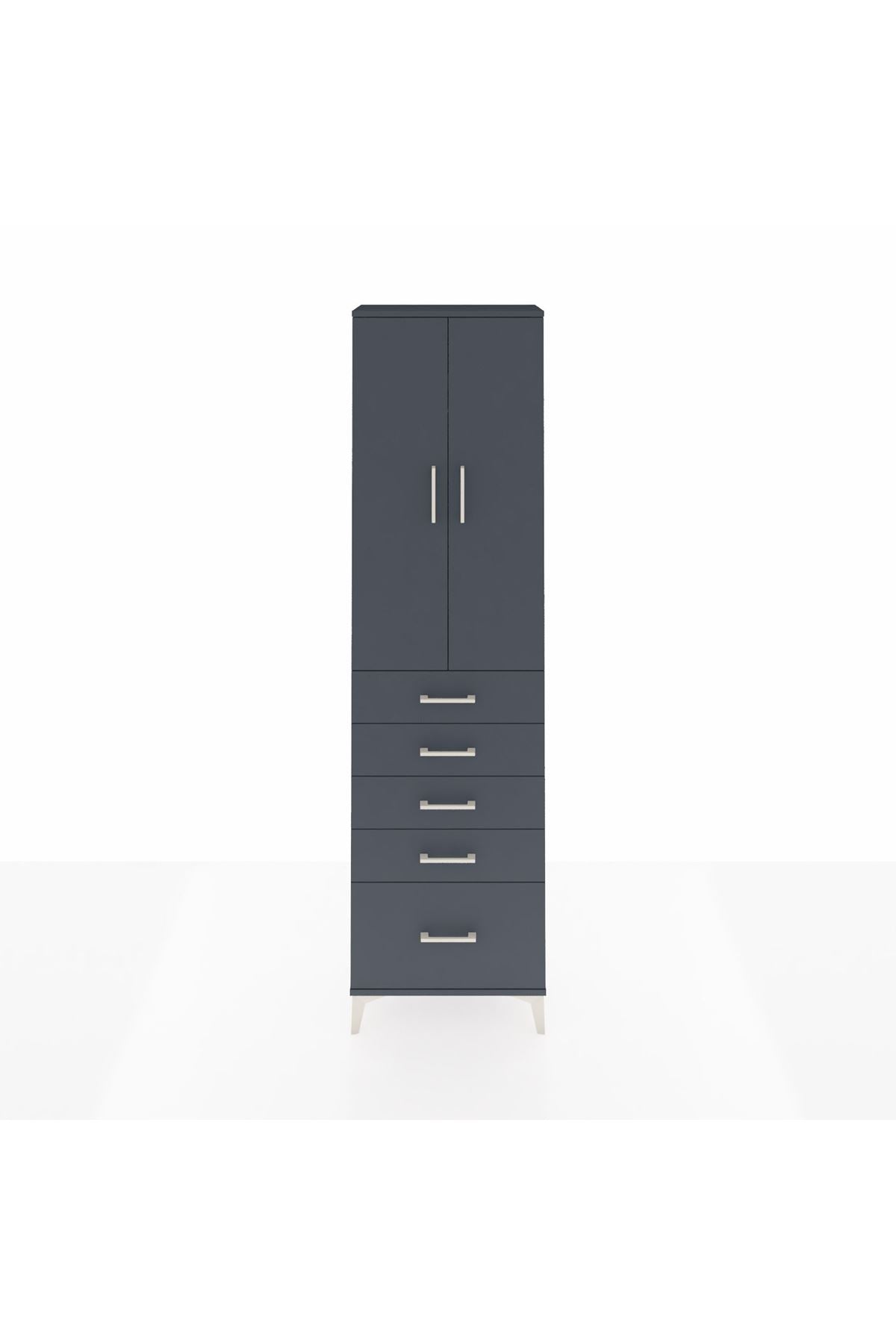 Arges Dolap 2 Raflı 5 Çekmeceli Tek Askılı 60x30x221 - S29M112V5A