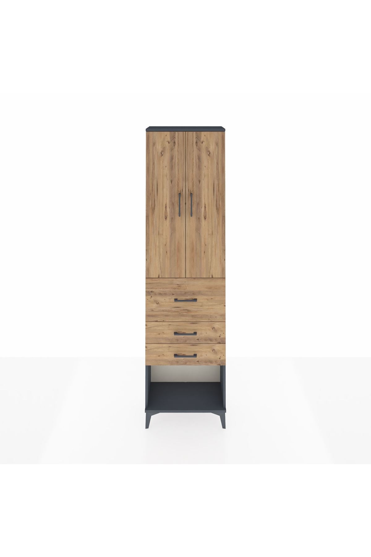 Arges Dolap 3 Raflı 3 Çekmeceli 2 Kapaklı 60x30x221 - S29M149V6A