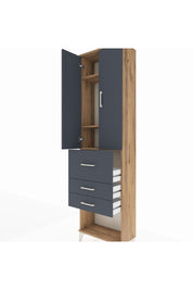 Arges Dolap 3 Raflı 3 Çekmeceli 2 Kapaklı 60x30x221 - S29M149V8A