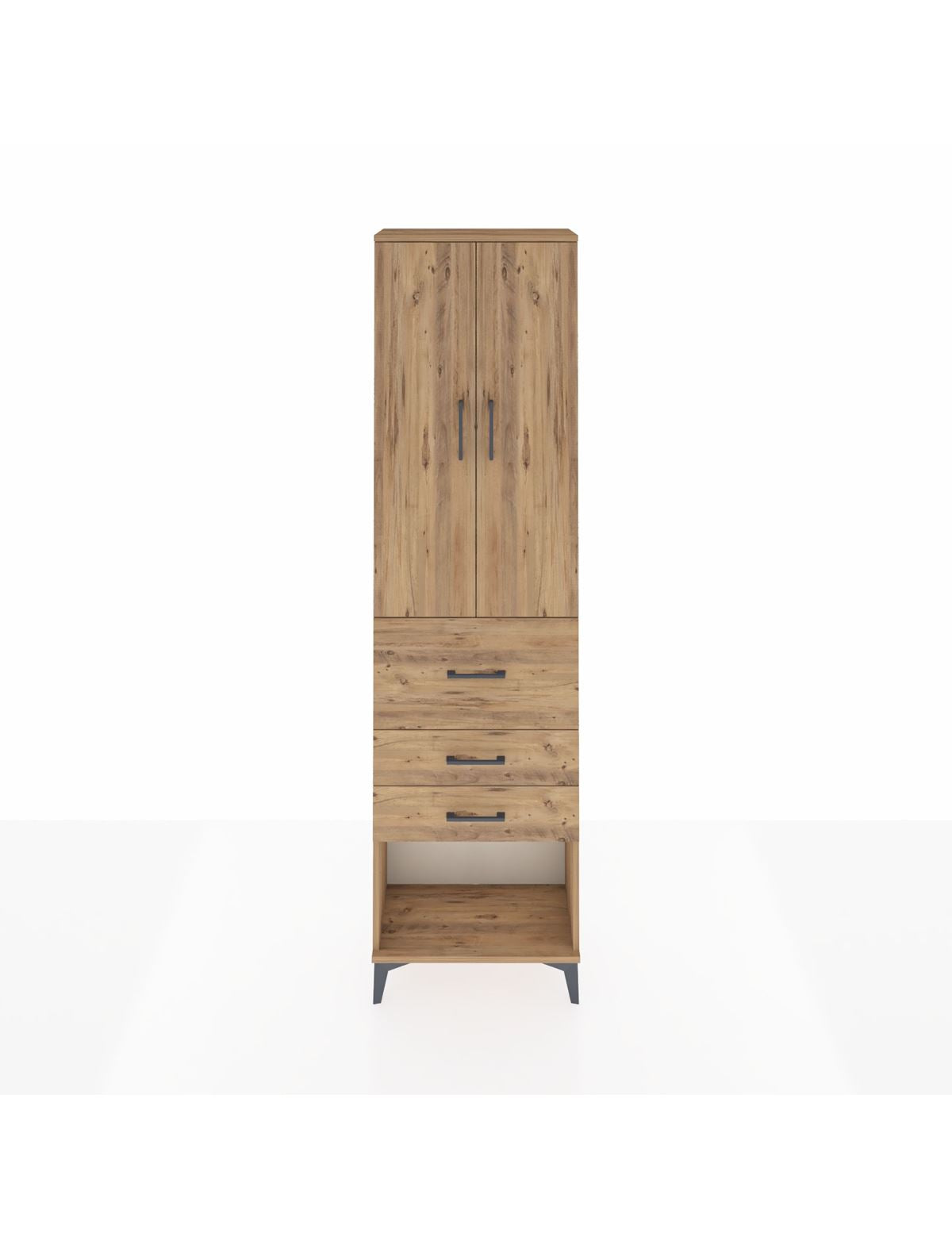 Arges Dolap 3 Raflı 3 Çekmeceli 2 Kapaklı 60x30x221 - S29M149V9A