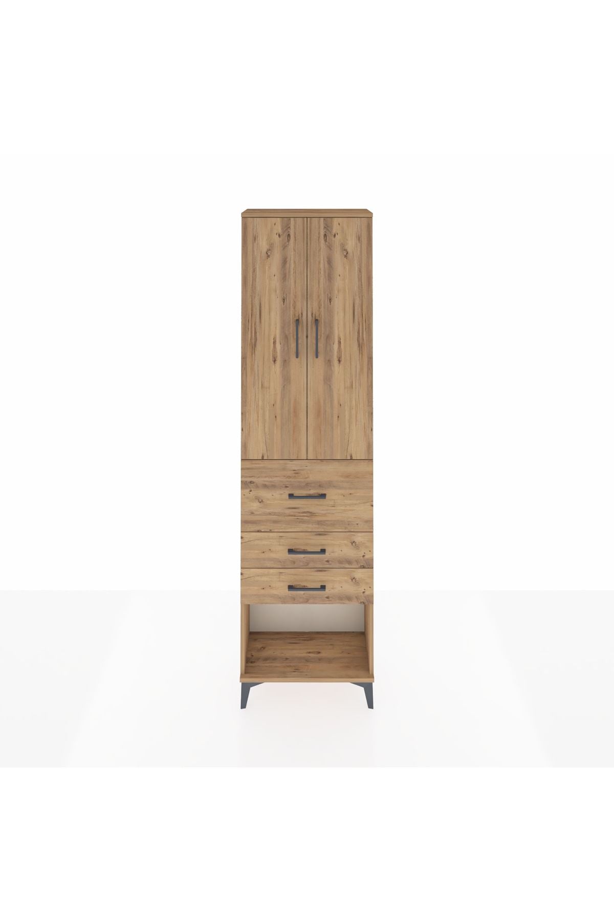 Arges Dolap 3 Raflı 3 Çekmeceli 2 Kapaklı 60x30x221 - S29M149V9A
