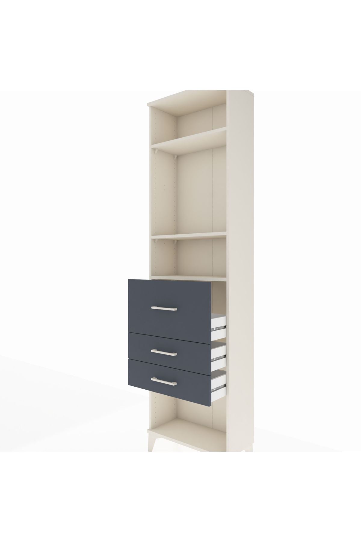Arges Dolap 3 Raflı 3 Çekmeceli 60x30x221 - S29M150V2A