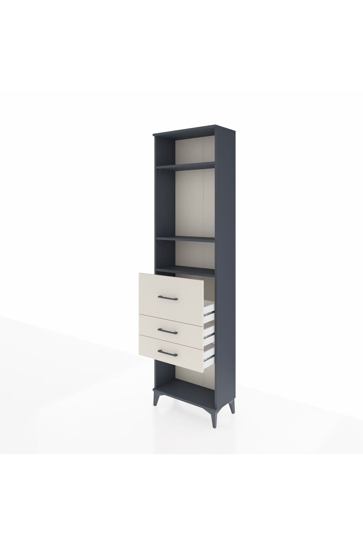 Arges Dolap 3 Raflı 3 Çekmeceli 60x30x221 - S29M150V4A