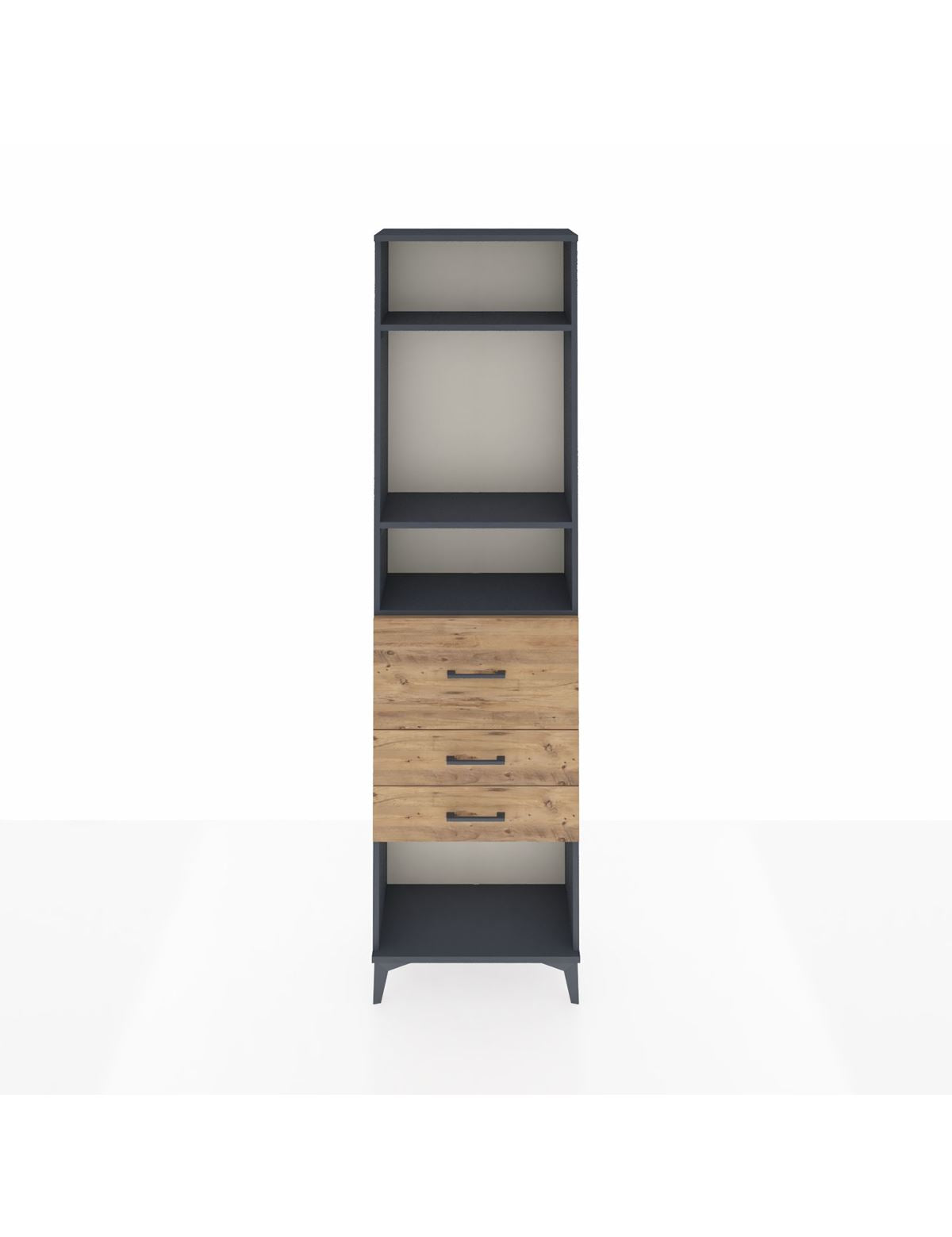 Arges Dolap 3 Raflı 3 Çekmeceli 60x30x221 - S29M150V6A