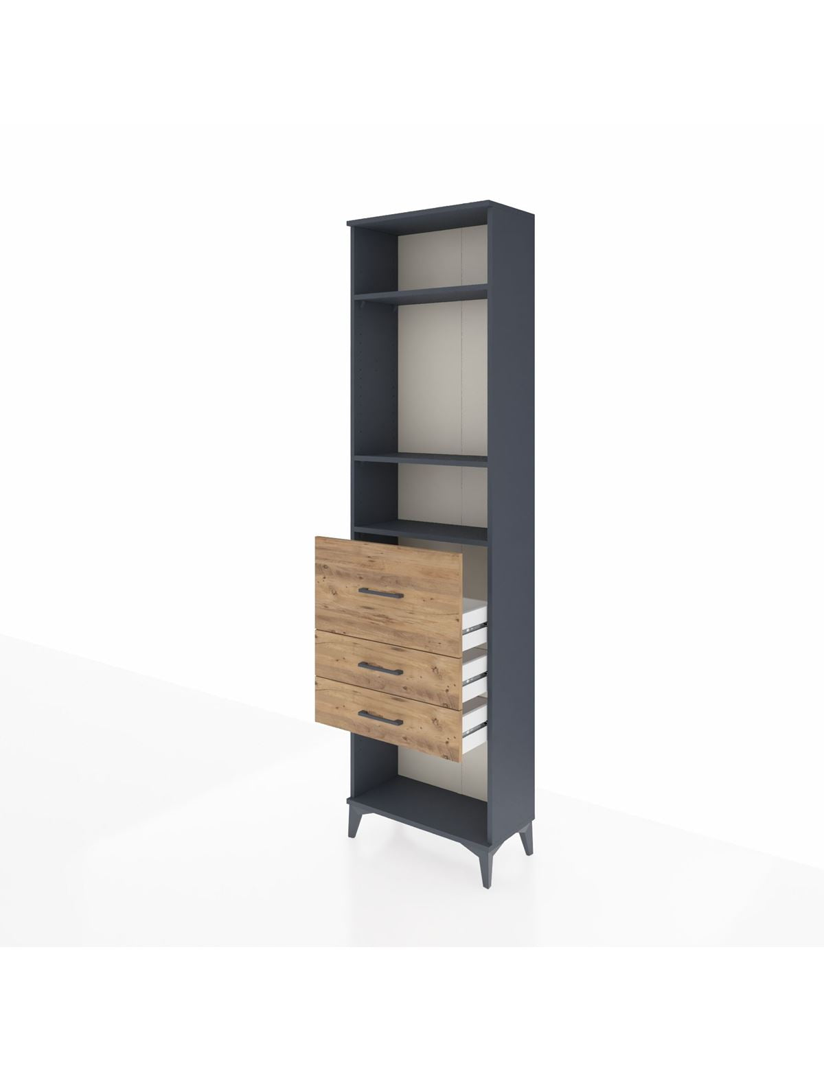 Arges Dolap 3 Raflı 3 Çekmeceli 60x30x221 - S29M150V6A