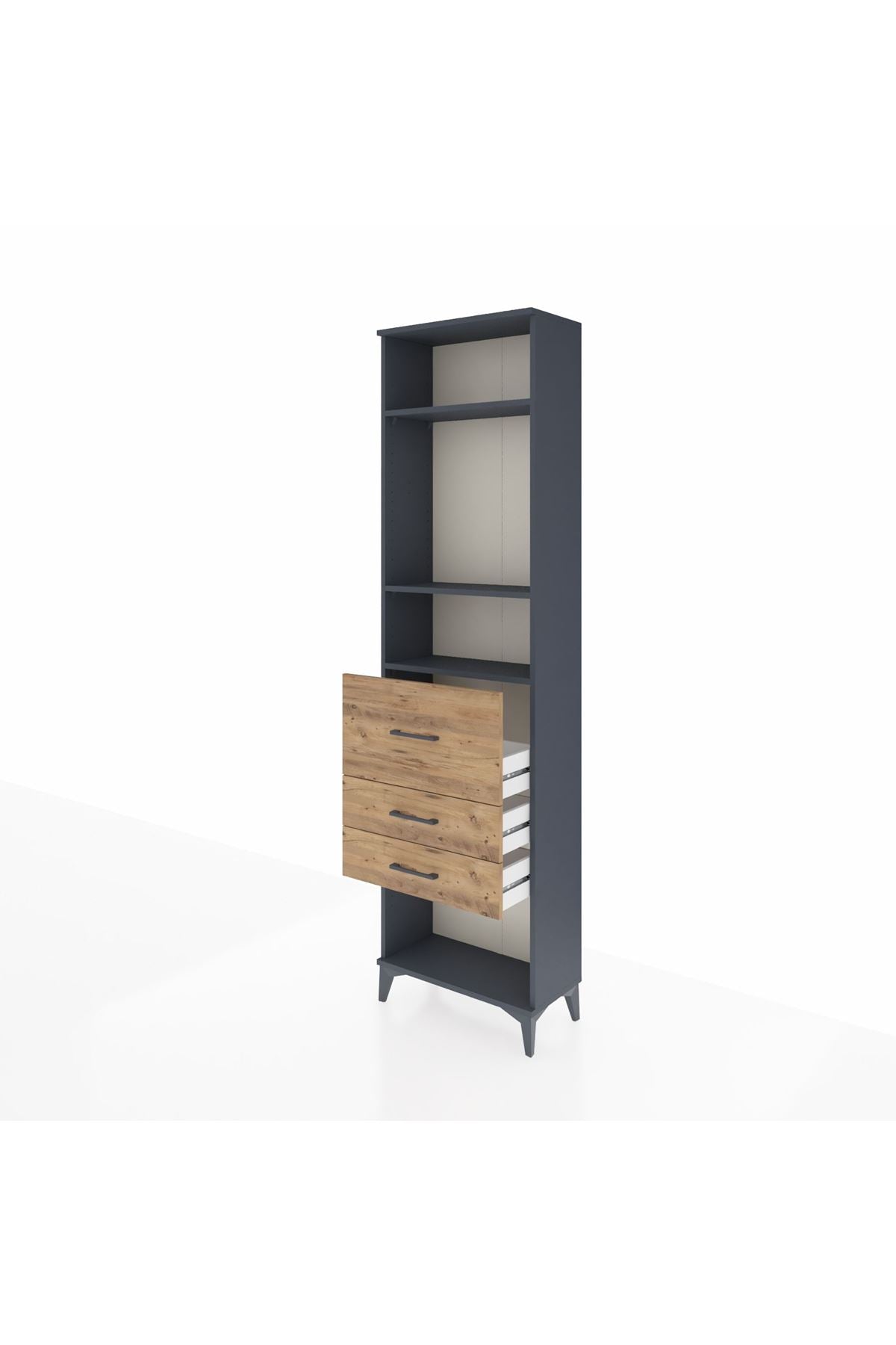 Arges Dolap 3 Raflı 3 Çekmeceli 60x30x221 - S29M150V6A