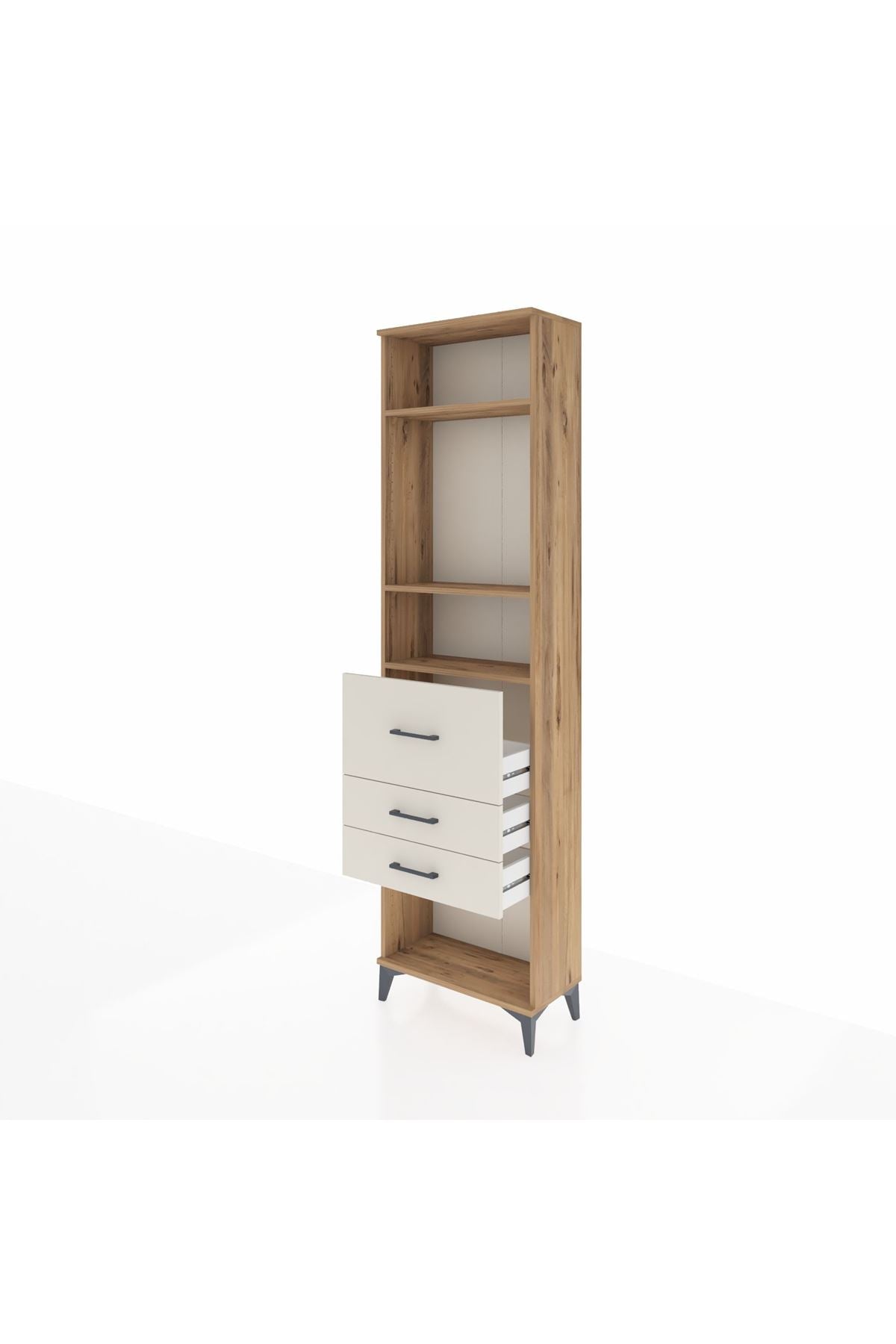 Arges Dolap 3 Raflı 3 Çekmeceli 60x30x221 - S29M150V7A