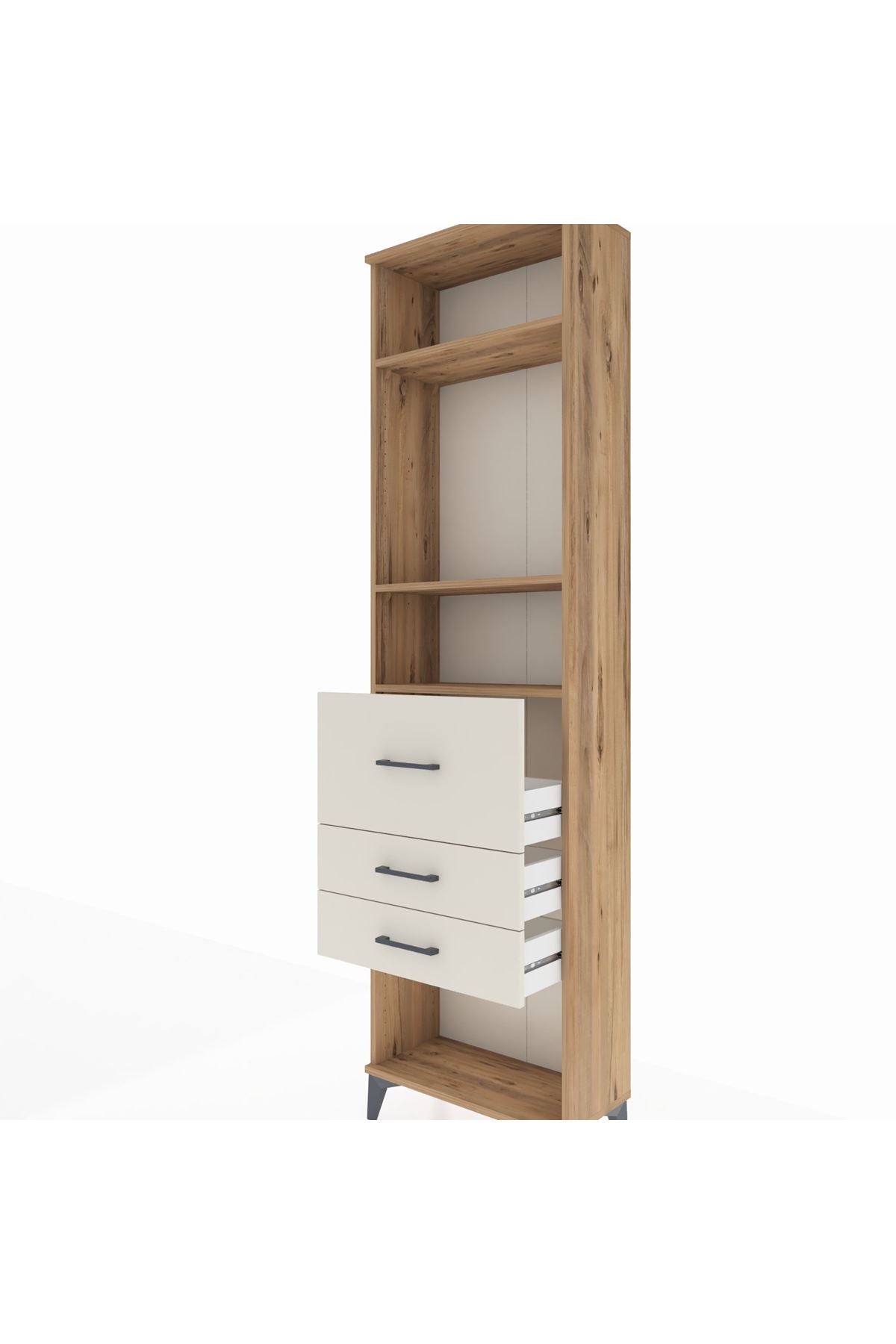 Arges Dolap 3 Raflı 3 Çekmeceli 60x30x221 - S29M150V7A
