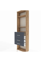 Arges Dolap 3 Raflı 3 Çekmeceli 60x30x221 - S29M150V8A