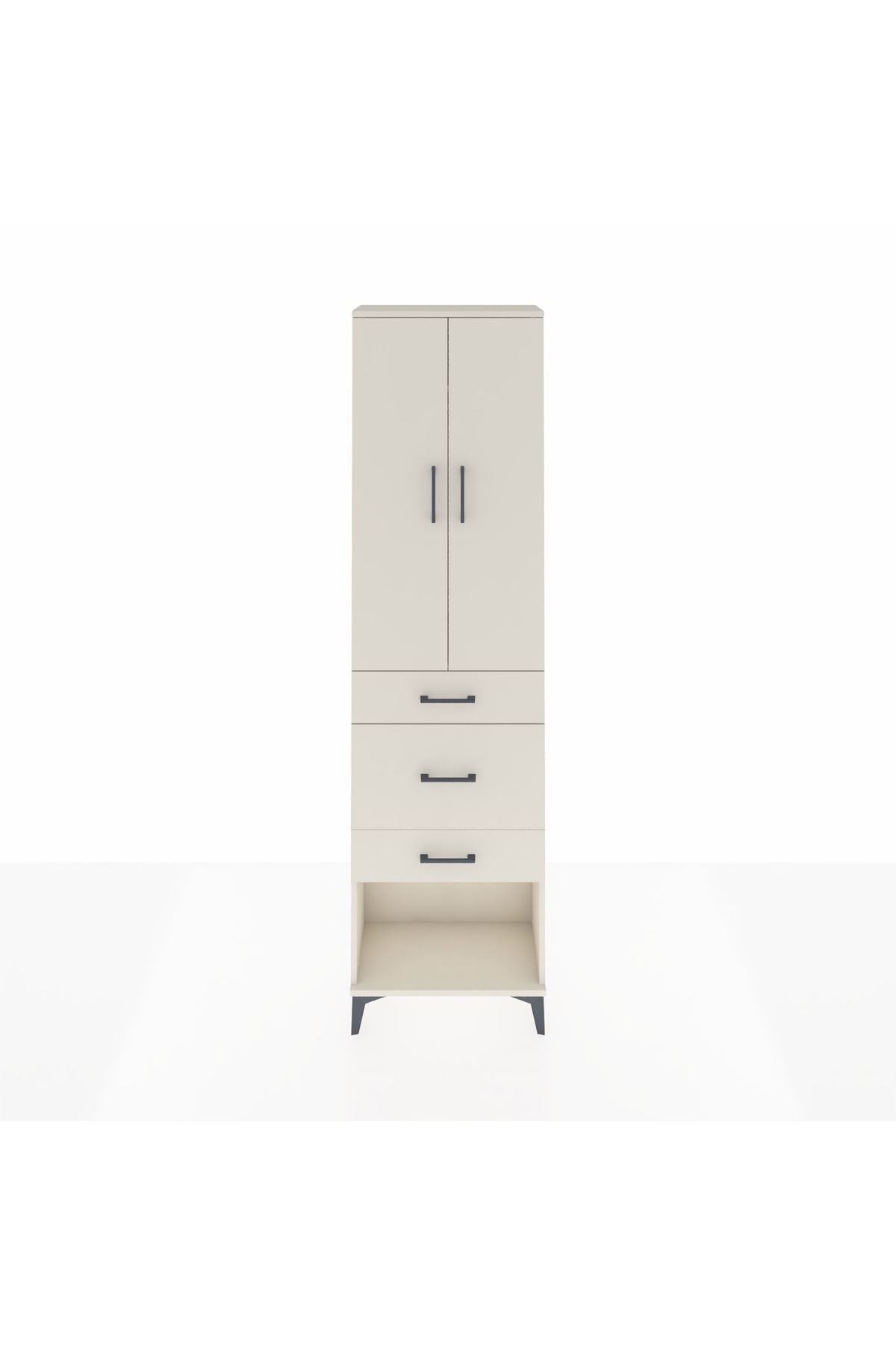 Arges Dolap 2 Raflı 3 Çekmeceli Tek Askılı 60x30x221 - S29M151V1A