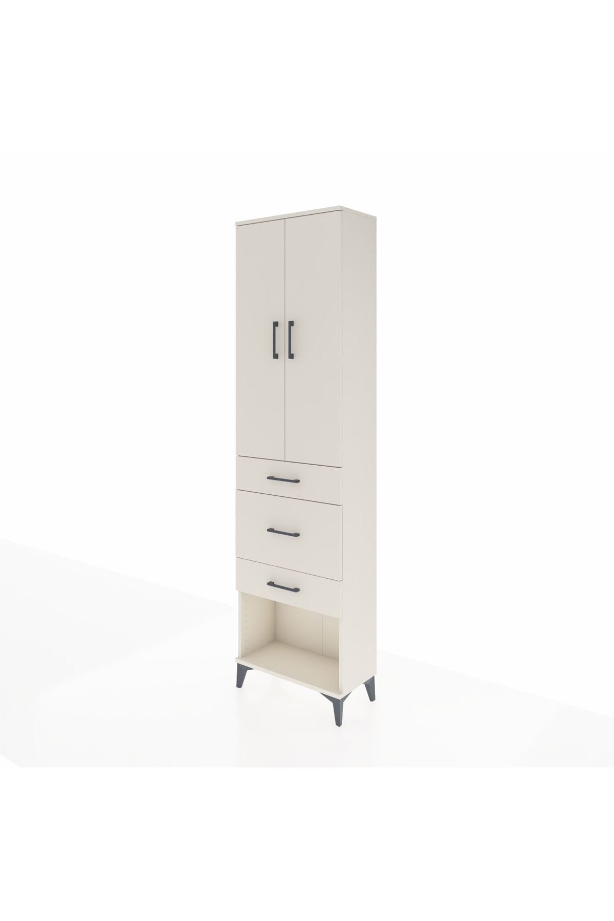 Arges Dolap 2 Raflı 3 Çekmeceli Tek Askılı 60x30x221 - S29M151V1A