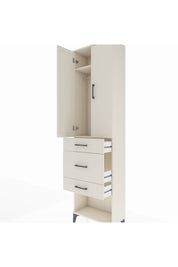 Arges Dolap 2 Raflı 3 Çekmeceli Tek Askılı 60x30x221 - S29M151V1A
