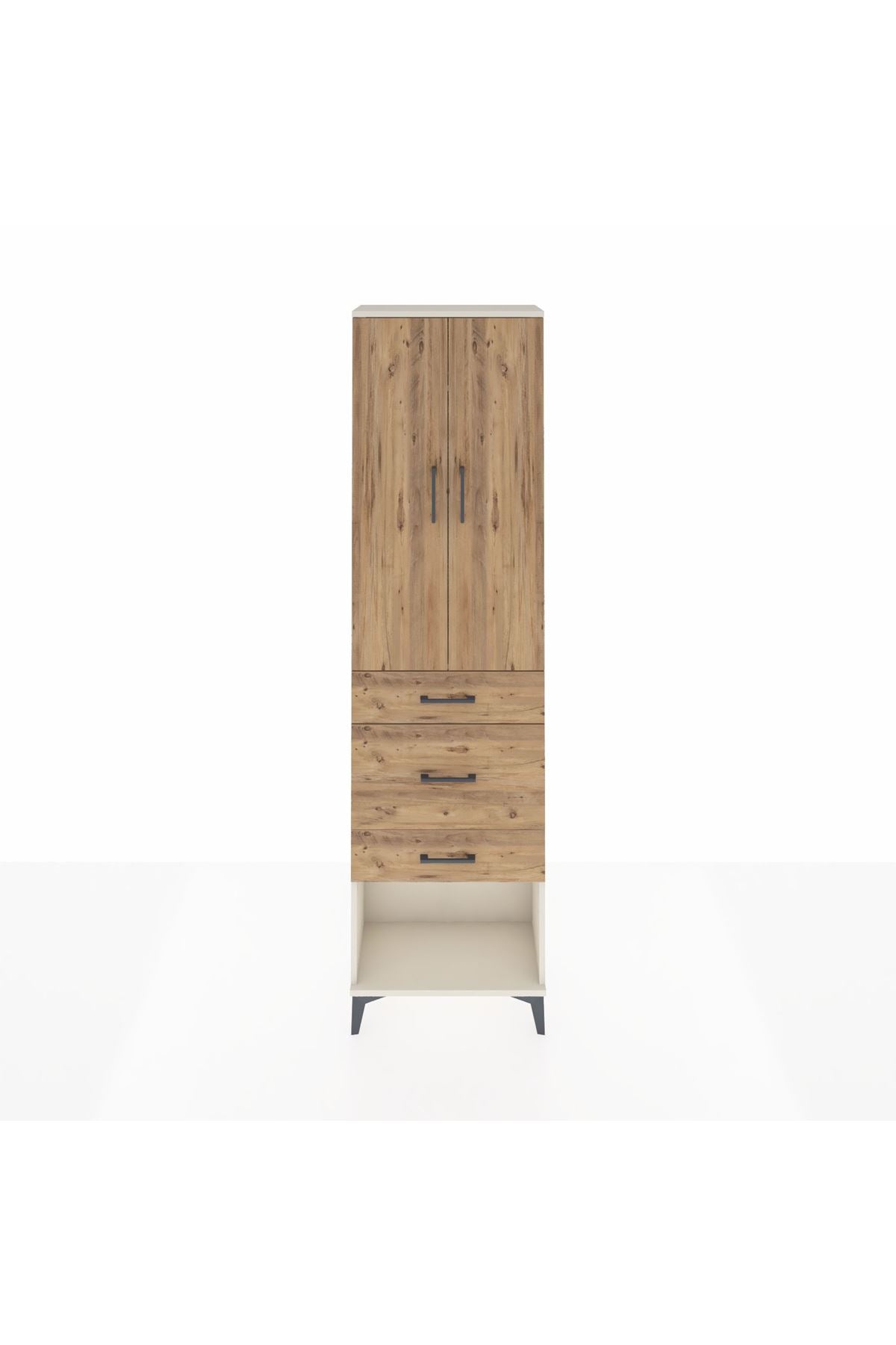 Arges Dolap 2 Raflı 3 Çekmeceli Tek Askılı 60x30x221 - S29M151V3A