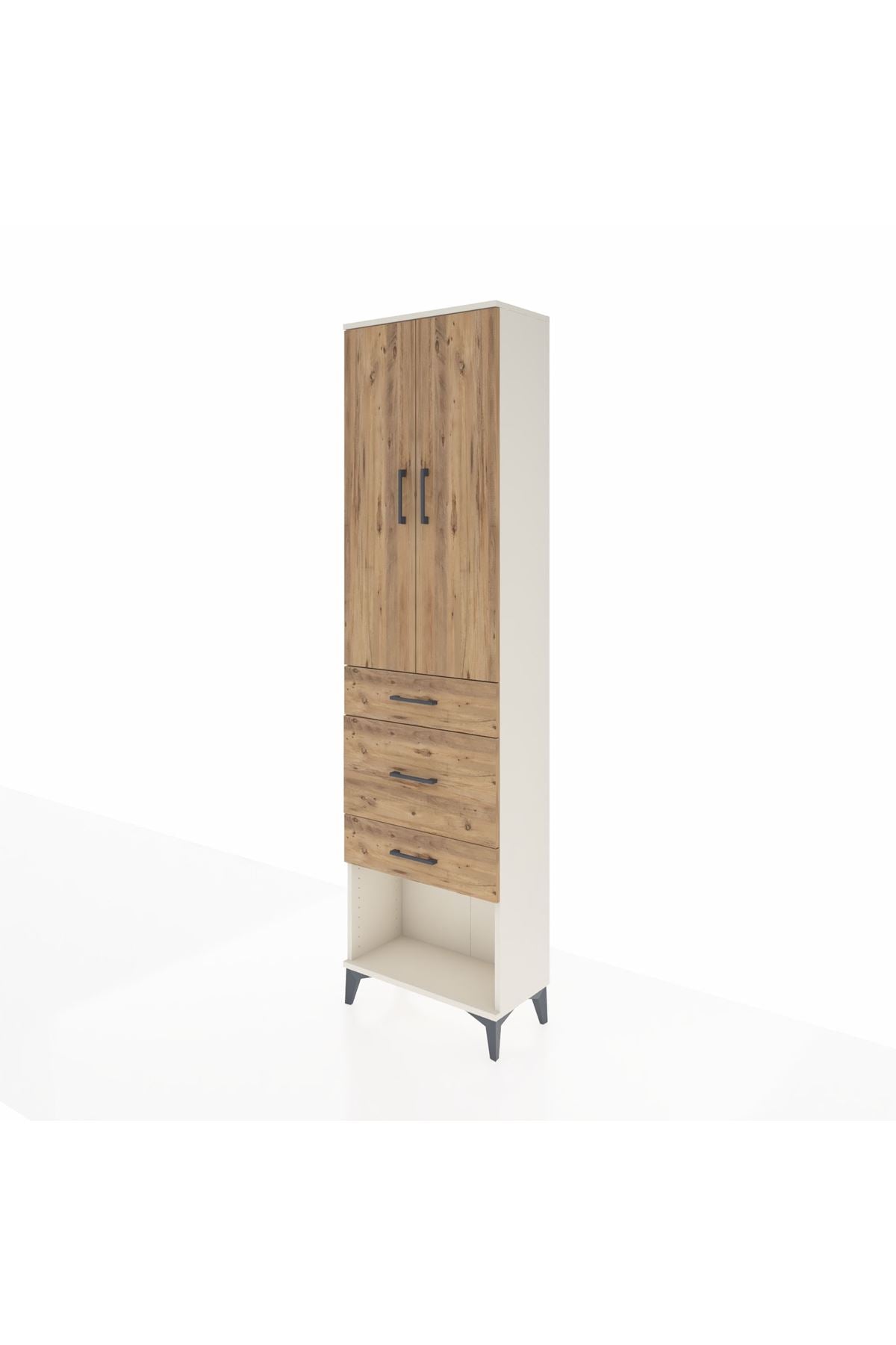 Arges Dolap 2 Raflı 3 Çekmeceli Tek Askılı 60x30x221 - S29M151V3A