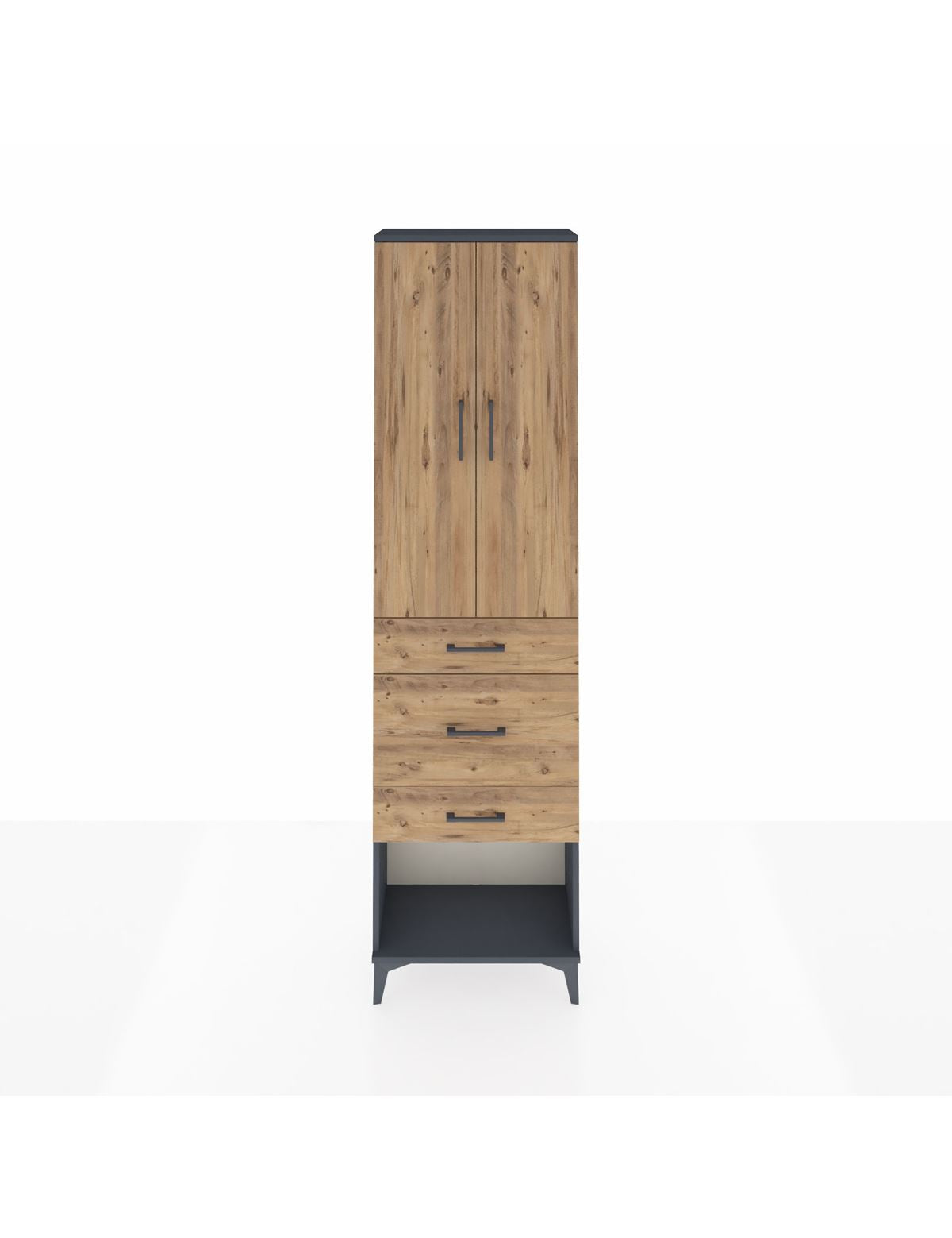 Arges Dolap 2 Raflı 3 Çekmeceli Tek Askılı 60x30x221 - S29M151V6A