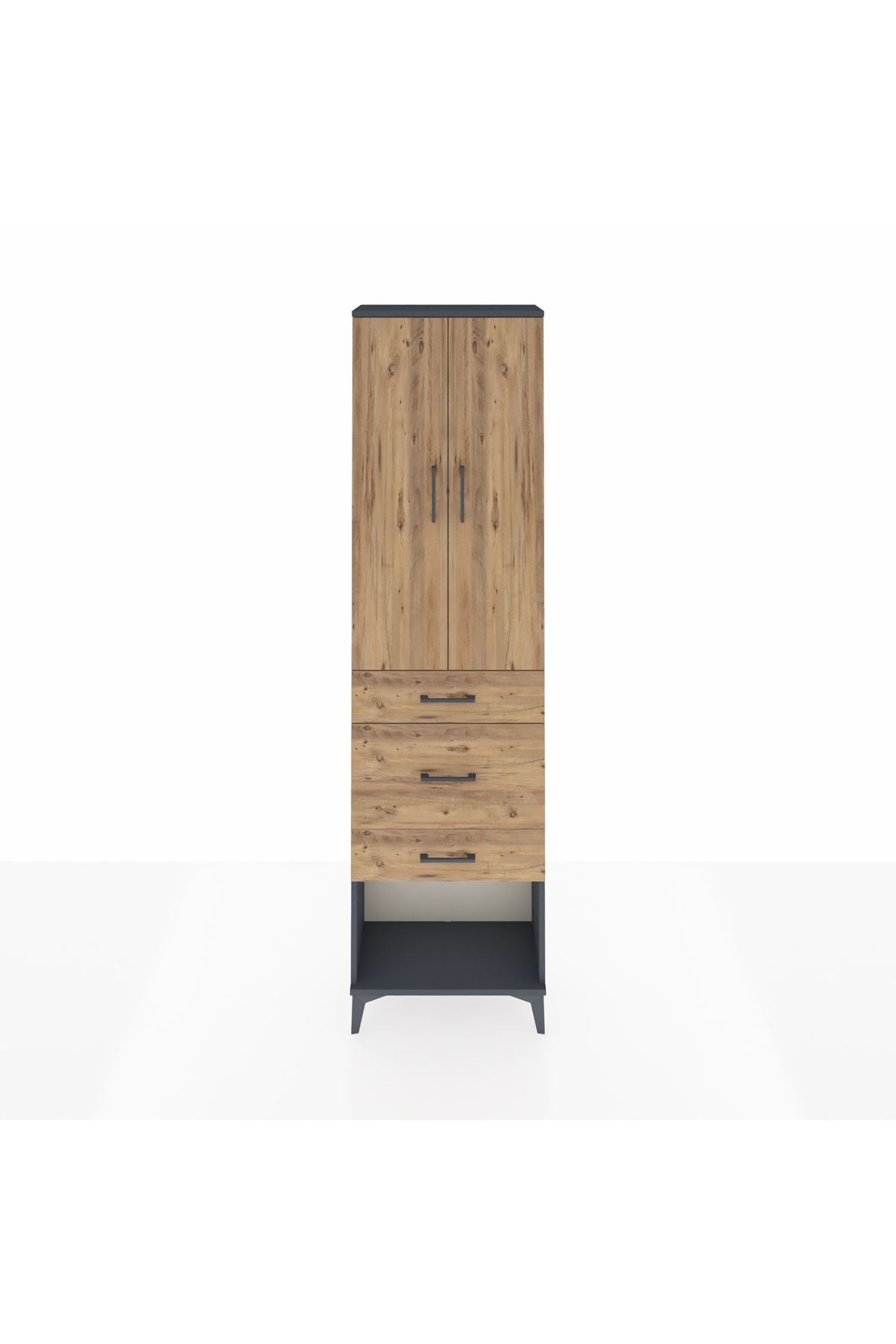 Arges Dolap 2 Raflı 3 Çekmeceli Tek Askılı 60x30x221 - S29M151V6A