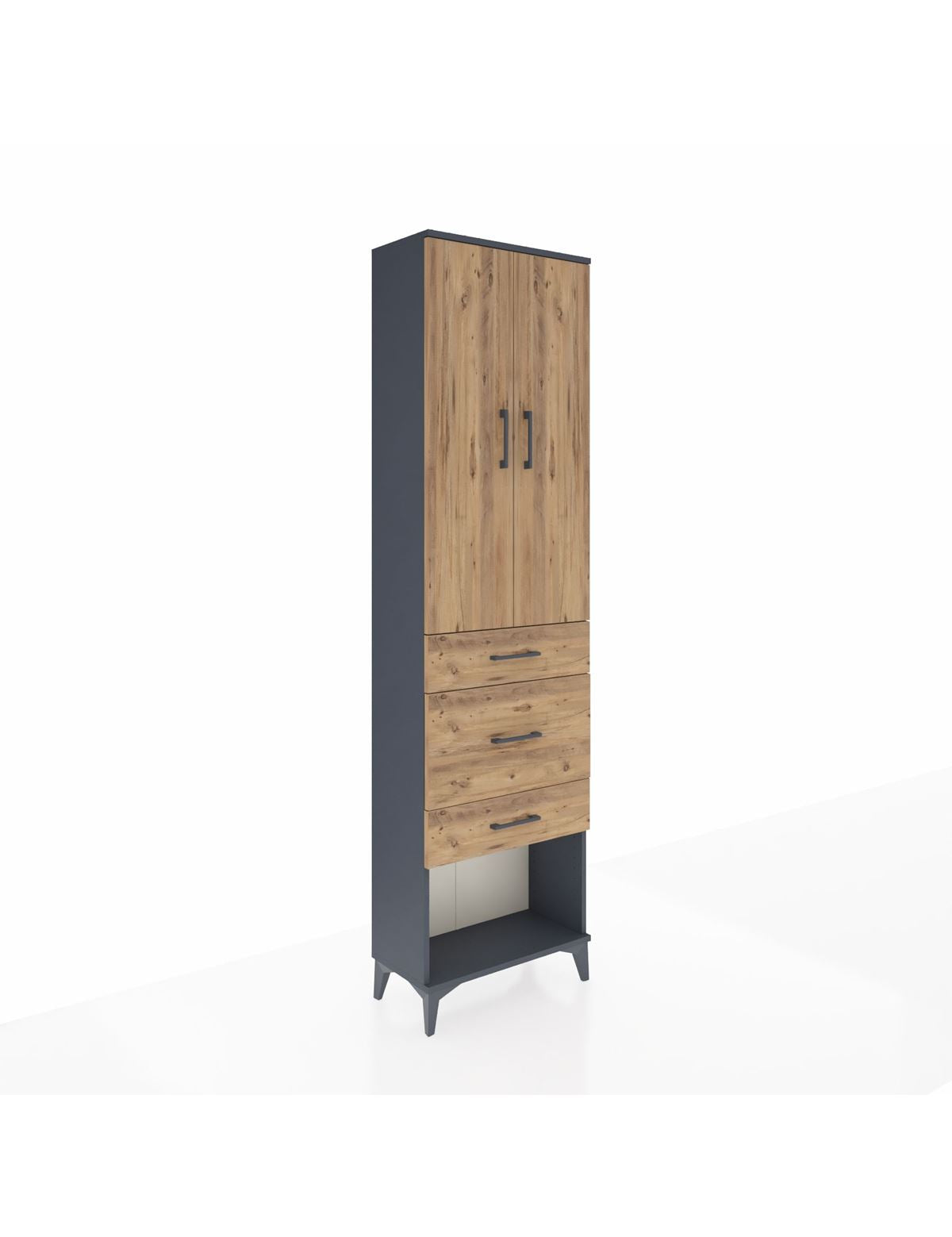 Arges Dolap 2 Raflı 3 Çekmeceli Tek Askılı 60x30x221 - S29M151V6A
