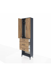 Arges Dolap 2 Raflı 3 Çekmeceli Tek Askılı 60x30x221 - S29M151V6A