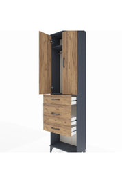 Arges Dolap 2 Raflı 3 Çekmeceli Tek Askılı 60x30x221 - S29M151V6A