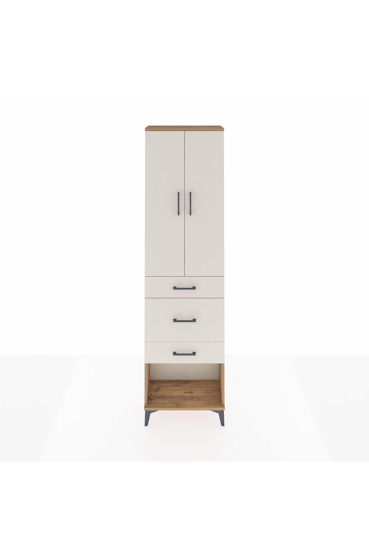 Arges Dolap 2 Raflı 3 Çekmeceli Tek Askılı 60x30x221 - S29M151V7A